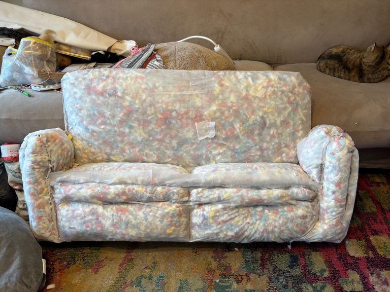 Loveseat Construction soft sculpture loveseat construction